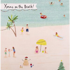 Xmas on the Beach! Greetings card